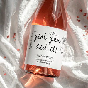 You Did It Graduation Champagne Label, Class of 2026, Graduation Party Favour Label