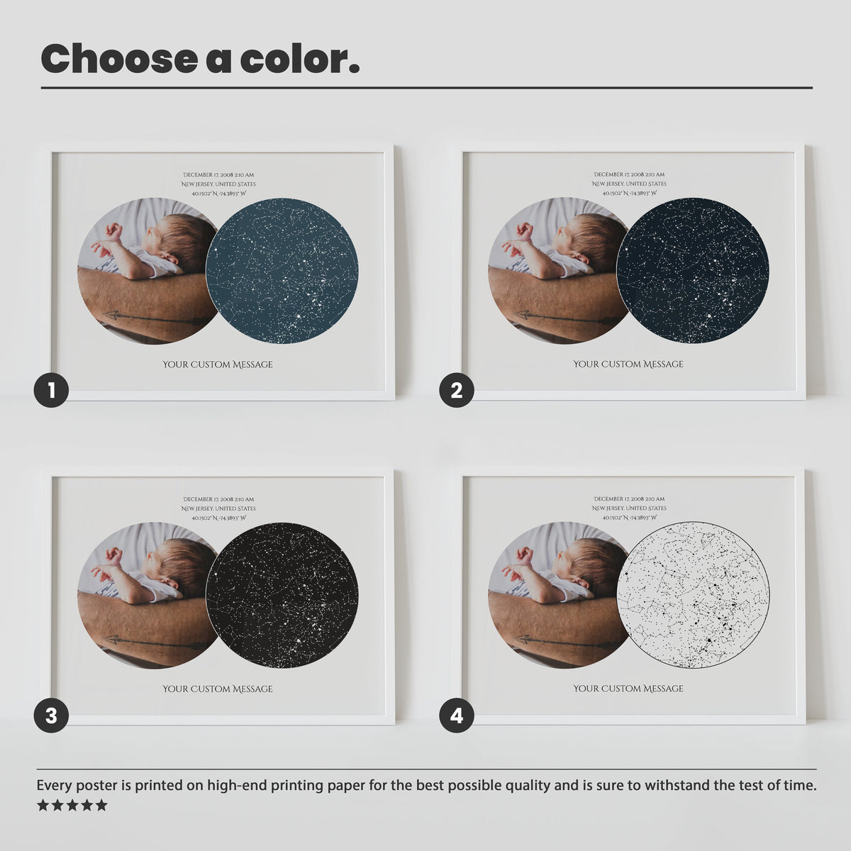 The Day You Became My Dad Custom Star Map, First Time Dad Gift, Night Sky By Date Canvas, New Dad Birthday Gift
