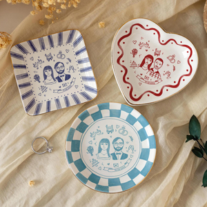 Custom Engagement Ring Dish, Personalized Engagement Gift for Bride, Engaged Jewelry Dish for Her, Custom Wedding Jewelry Tray