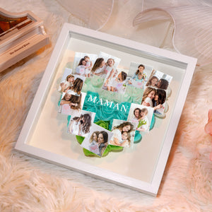 Custom Mama Photo - Custom Flower Frame Box - Gift For Mom, Mother's Day Gift