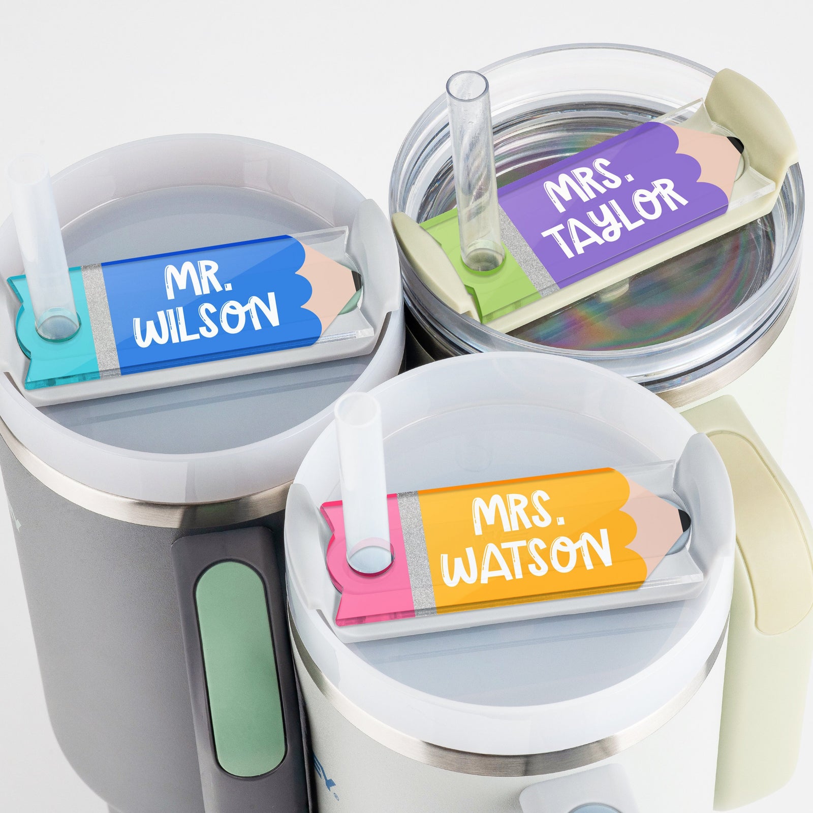 Teacher Stanley Name Plate, Pencil Tumbler Name Tag, Cup Accessories, Gifts for Teachers, Teacher Appreciation