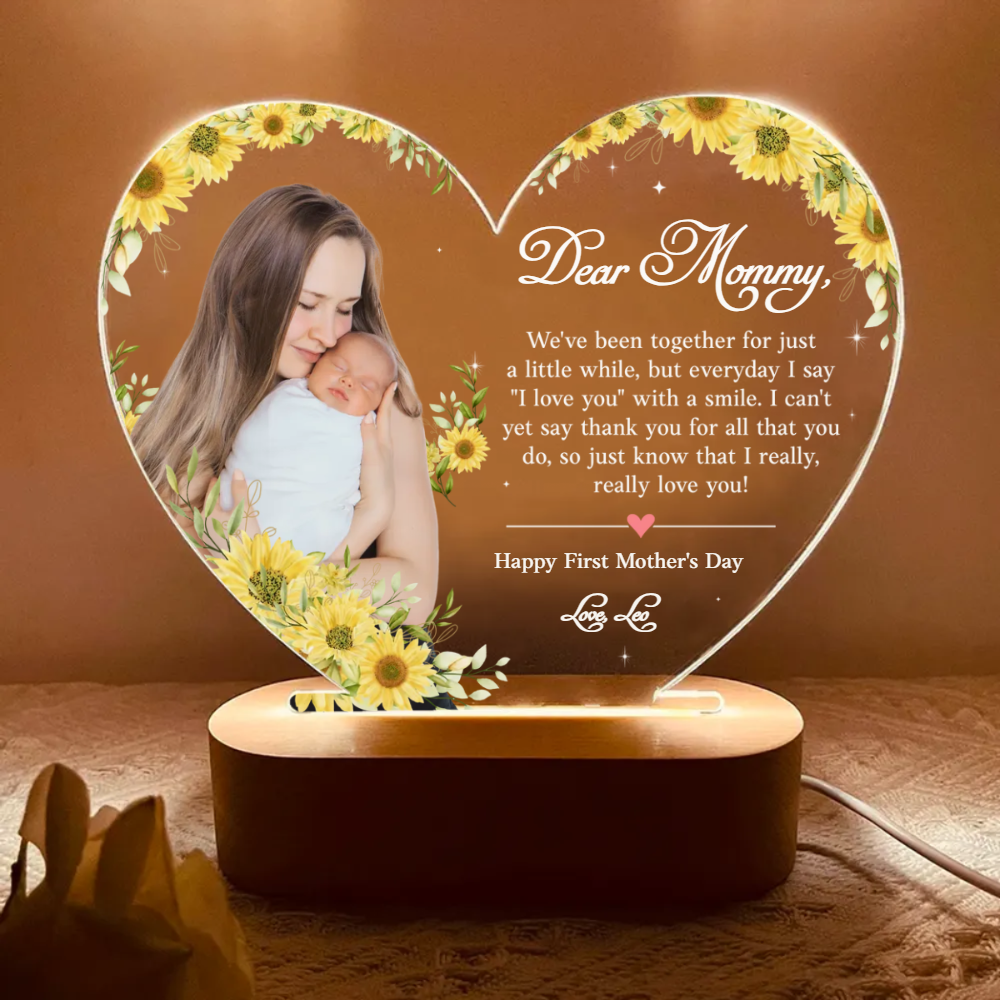 New Mom Personalized Night Light, First Mothers Day Gift For Mom, Mom Custom Night Light, New Mom Gifts