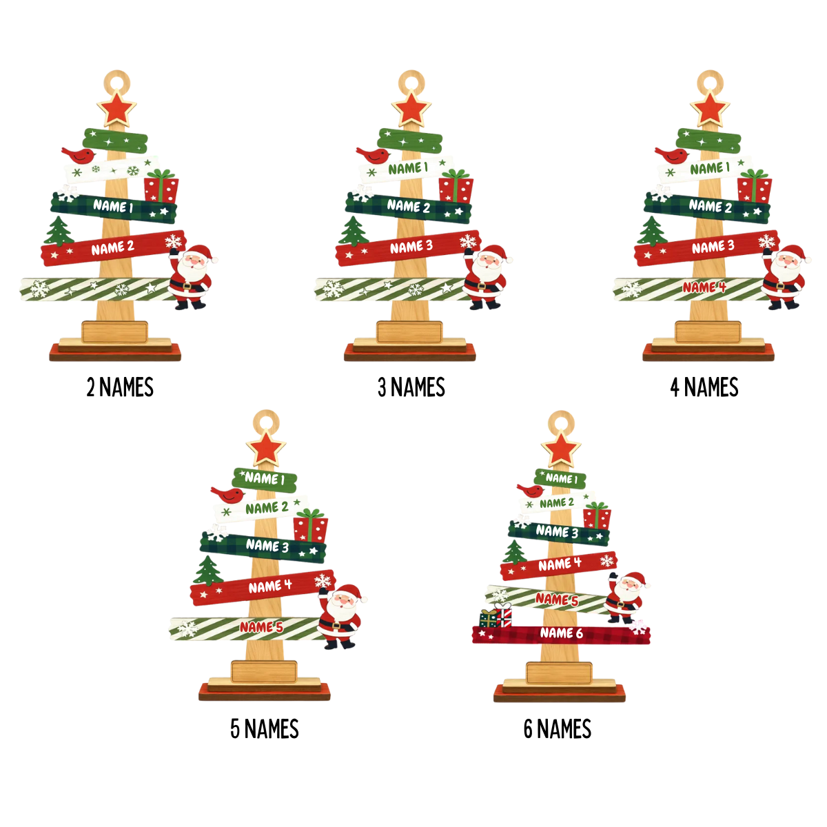 Our Family Christmas Tree - Personalized Layered Wooden Ornament - Christmas Gift For Family, Keepsake Ornament