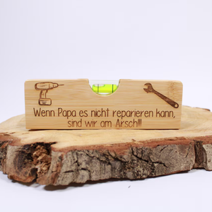 Father's Day gift for Dad Personalized wooden spirit level with engraving | Kids' gift for Dad, Father's Day gift