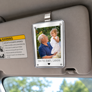 Grandpa Gifts Car Visor Clip, Custom Grandpa Birthday Gift for Him, Personalized Father s Day Gifts for Dad, Papa Gifts from Grandkids