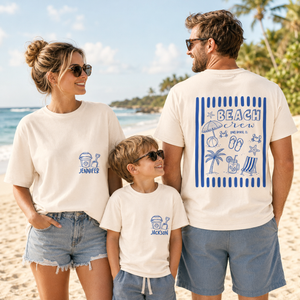Custom Beach Vacation Group Shirt, Personalized Beach Crew Shirt, Family Trip Summer Vacation Tee, Vacay Family Beach Tees, Summer Shirt