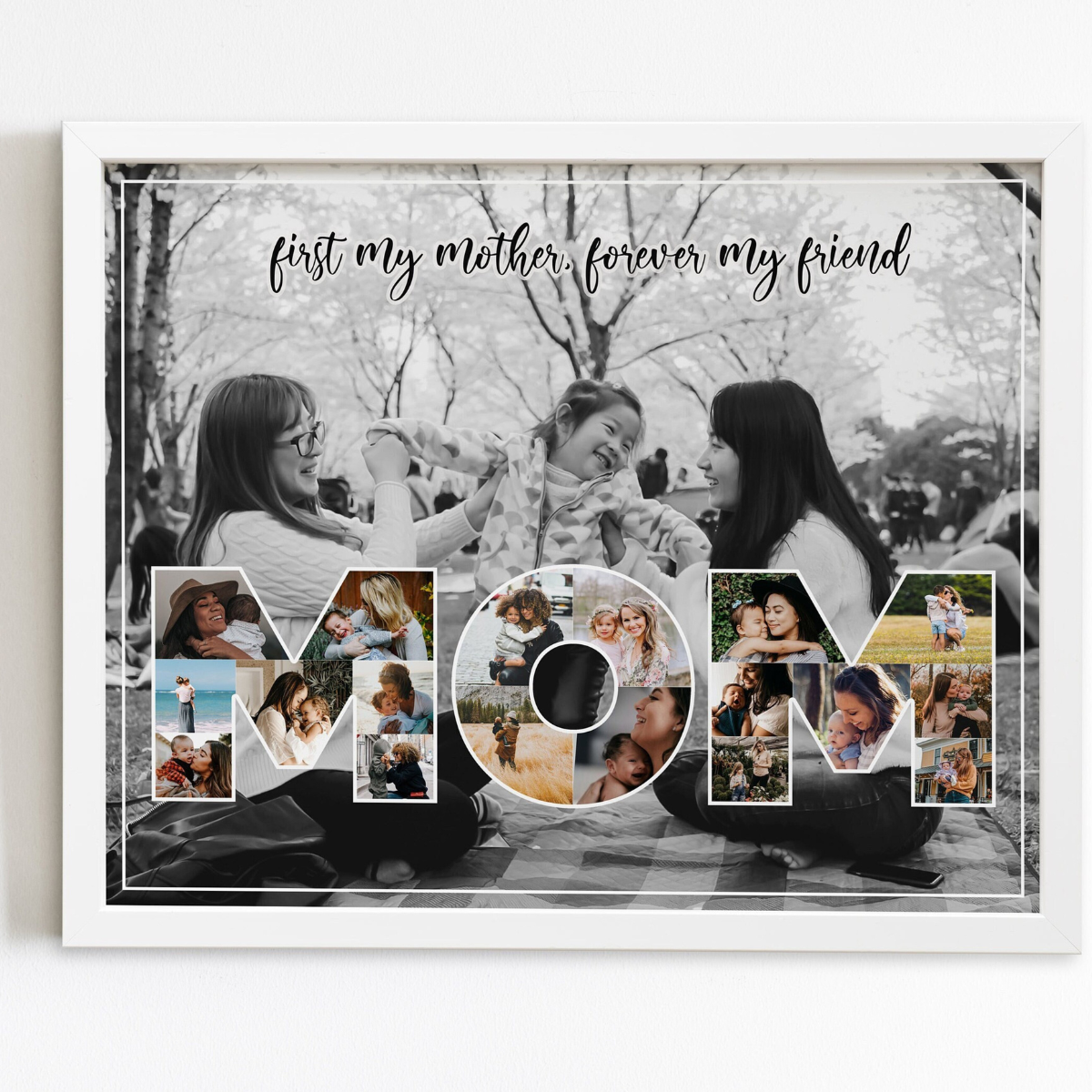 Mother's Day Gift for Mom, Personalized Gift for Mom, Mom Photo Collage Gift, Mom Gift from Daughter, Gift from Son