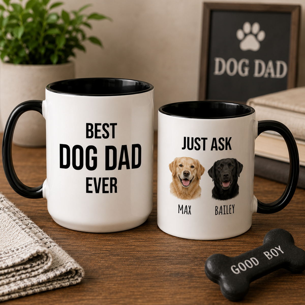 Personalized Dog Dad Mug, Gift For Dog Dad, Dog Dad Cup, Best Dog Dad Every Coffee Mug