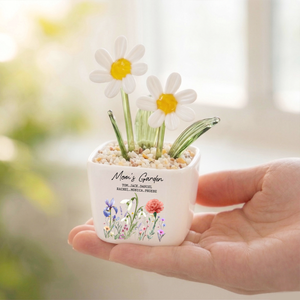 Grandma's Garden Personalized Glass Everlasting Flowers