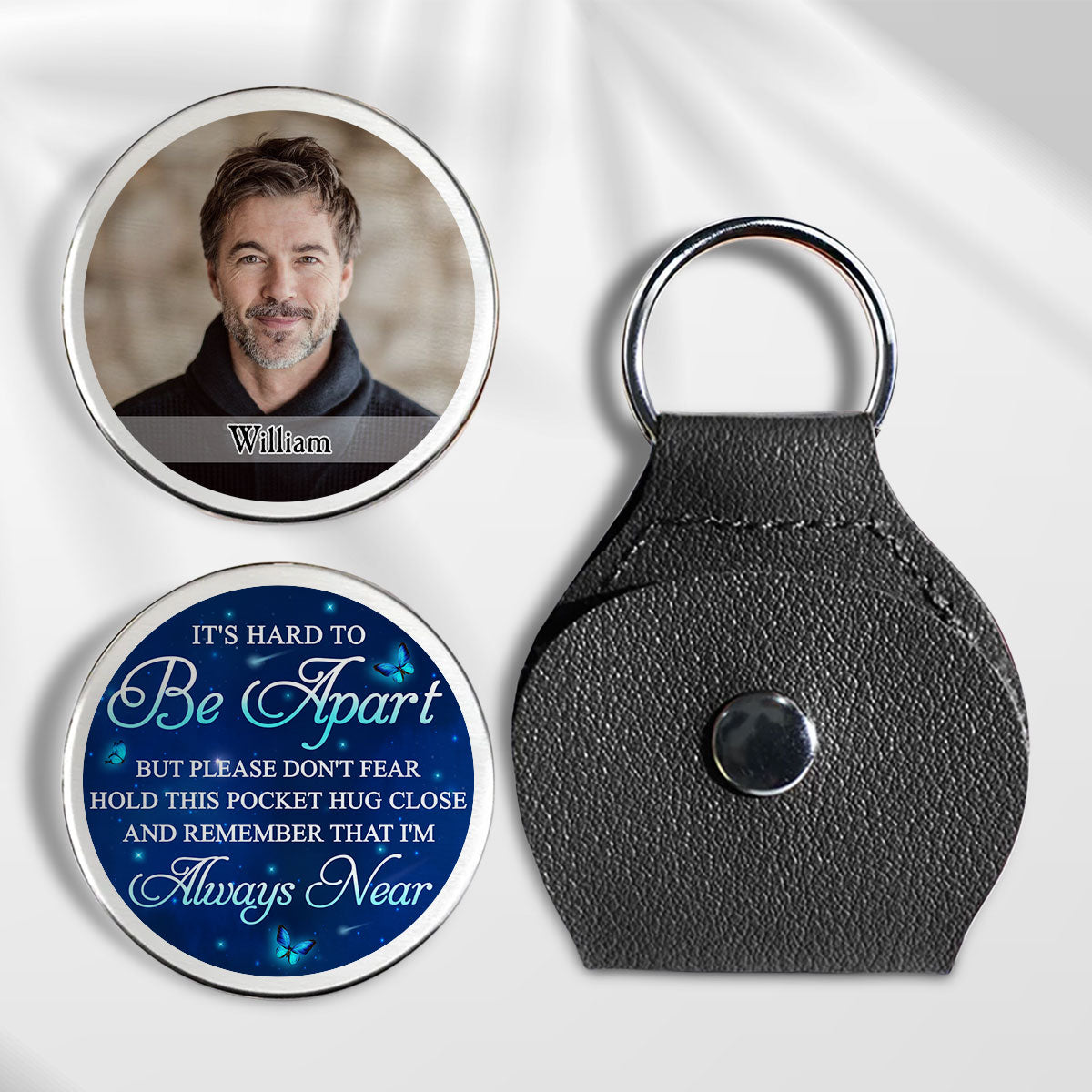 Hold This Pocket Hug Close And Remember That I'm Always Near - Personalized Pocket Hug - Memorial Gift