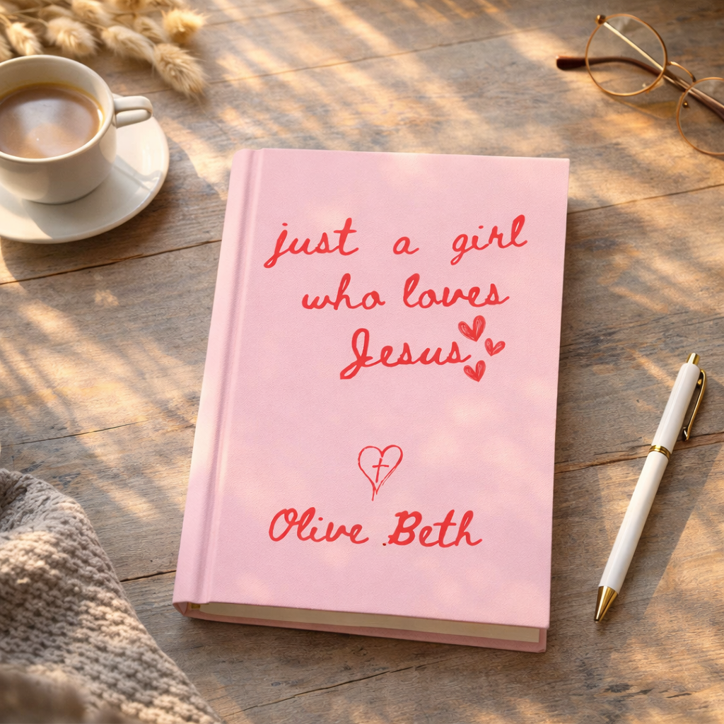 Christianity gifts for her-Personalized Christian Journal, Bible Study Notebook, Prayer Journal, Custom Name Girl Who Loves Jesus Book