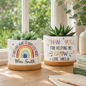 Custom Teacher Plant Pot, Teacher Appreciation Gifts, Thank You Gift For Teacher, Succulent Planter, Teacher Gift, Back to School Gift