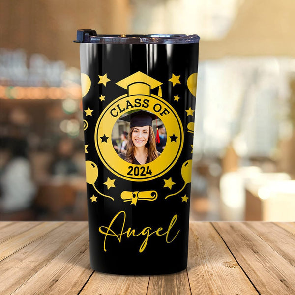 Class Of 2024 Upload Photo - Personalized Tumbler - Gift For Graduation Day, School Graduation, Grad Gift