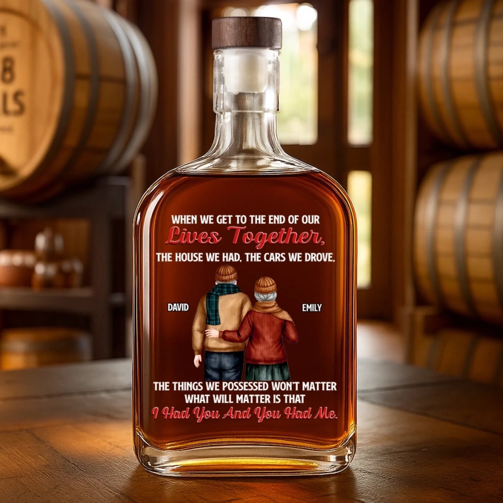 I Had You And You Had Me - Personalized Whiskey Bottle - Anniversary Gift, Valentine's Day Gift For Couple