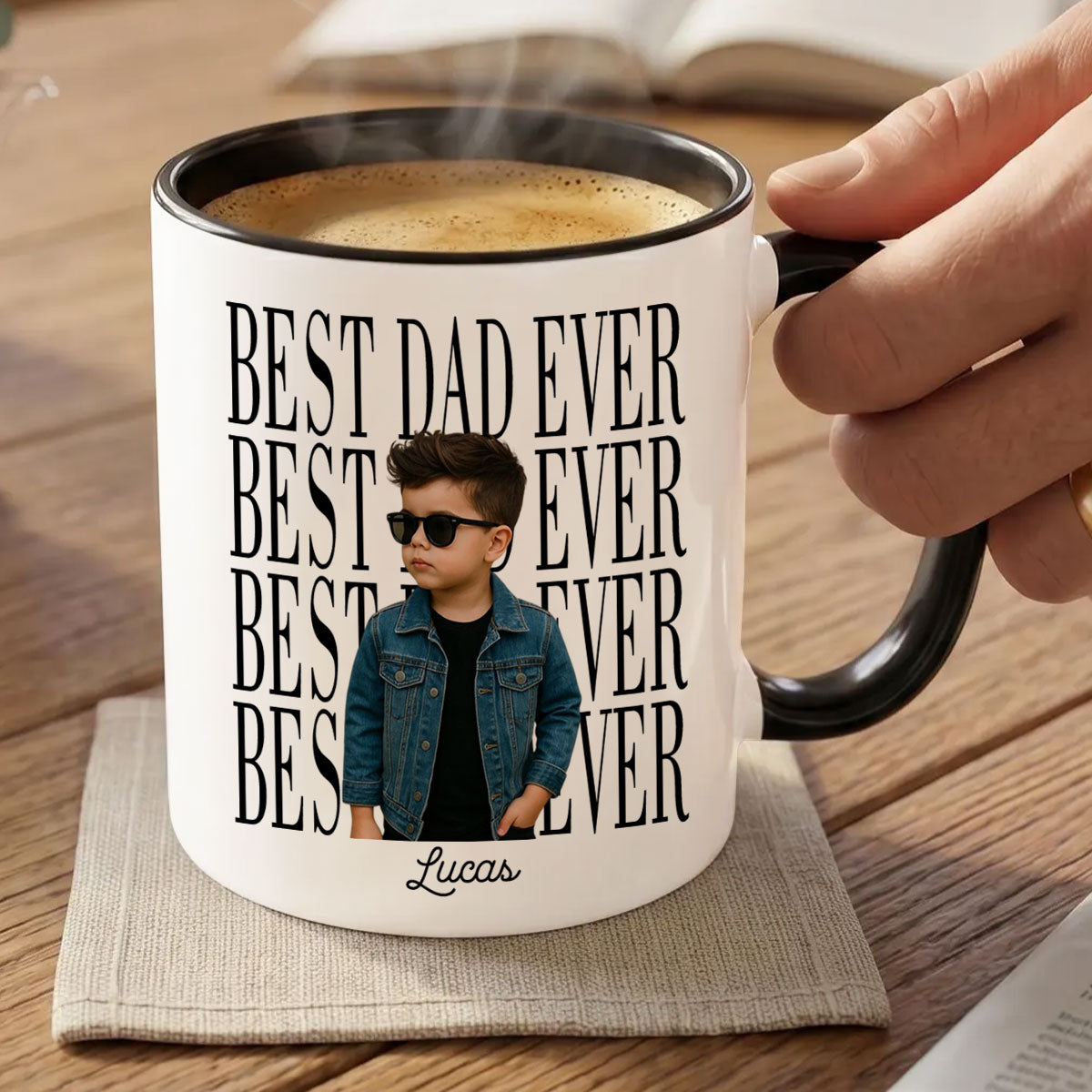 Personalized Best Dad Ever Cup, Father's Day Keepsake for Dad, New Dad Gift