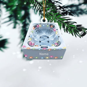 Personalized Whirlpool Bathtub Ornament, Hot Bathtub Spa Christmas Ornament, Hot Tub Sauna Ornament, Tub Swimming Pool Ornament