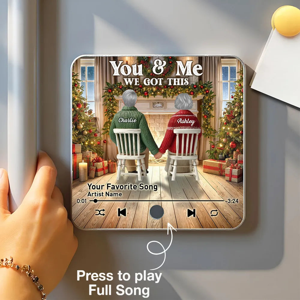 You & Me We Got This Christmas Couple - Personalized Music Fridge Magnet - Gift For Couple
