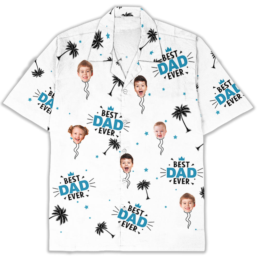 Best Dad Papa Ever Fun And Faces - Personalized Hawaiian Shirt - Gift For Dad, Papa, Father's Day, Birthday Gift