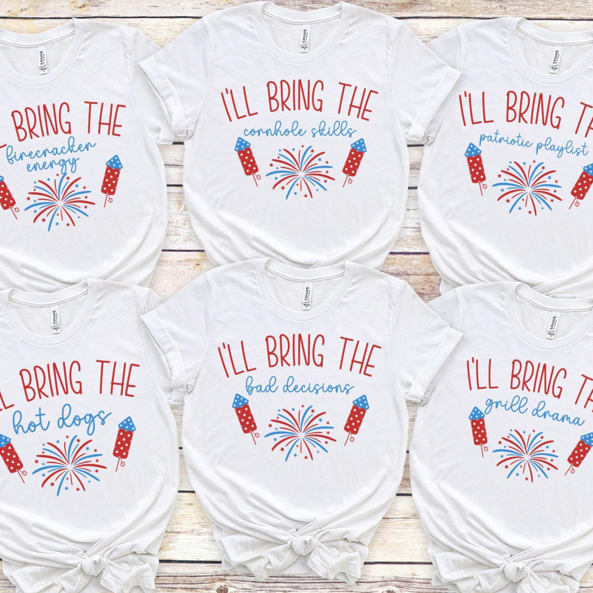 Funny 4th of July Shirts, I'll Bring The Fourth of July TShirts, Family Matching Independence Day Tees, Patriotic Friends Group Shirts