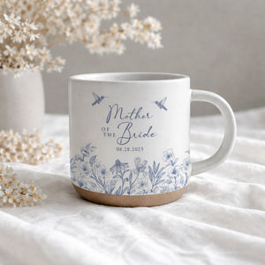 Custom Wedding Gift For Mother Of The Bride & Groom Toile De Jouy Gift For Mom Mug, Mother Of The Bride Pottery Mug, Mom Of Groom