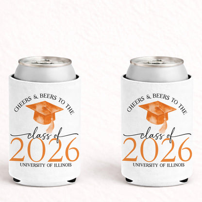 Personalized Graduation Party Favors, Class of 2026 Can Coolers, College Graduation Party Decor, Gifts for Graduates
