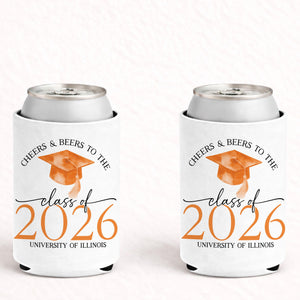 Personalized Graduation Party Favors, Class of 2026 Can Coolers, College Graduation Party Decor, Gifts for Graduates