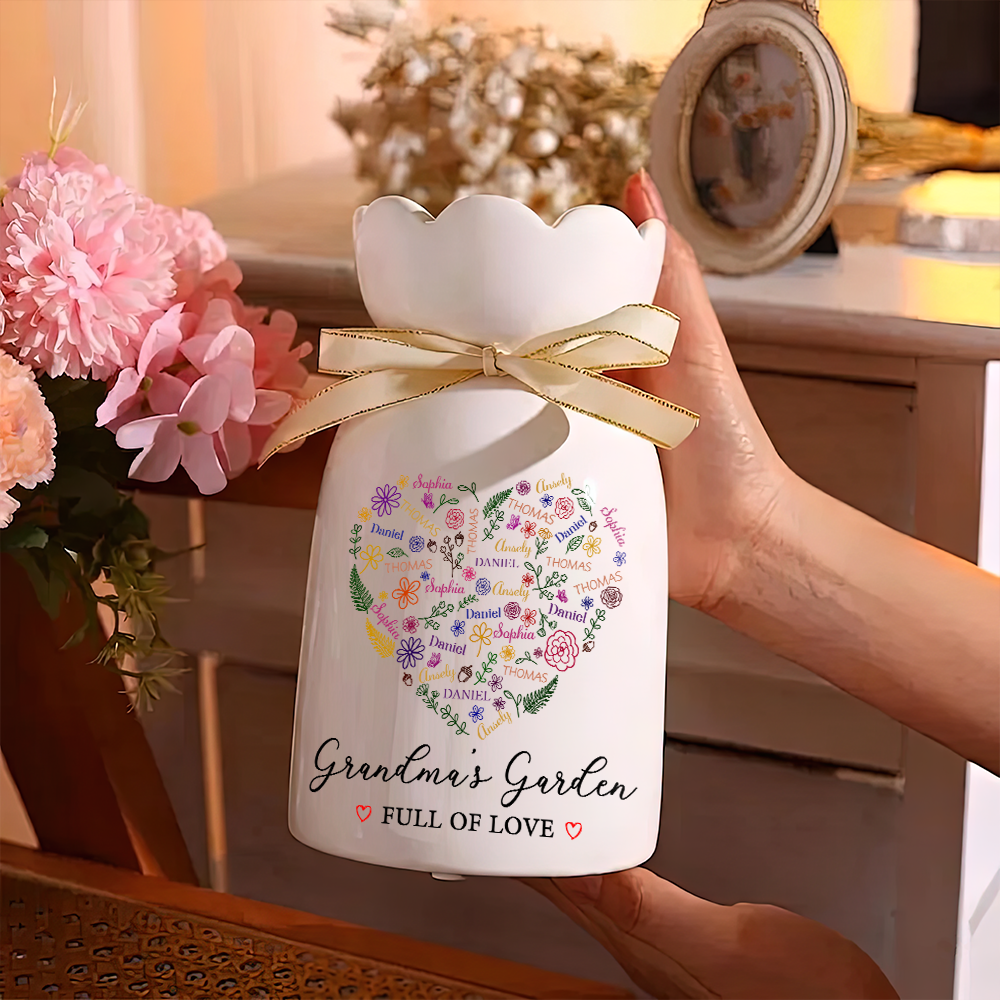 We Love You Mom Butterfly - Personalized Flower Vase