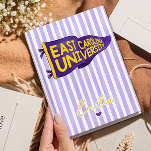 Personalized School Pennant Flag Journal: Custom College University Pride Spirit Notebook, Senior Striped Journal, Class of 2026 Gifts