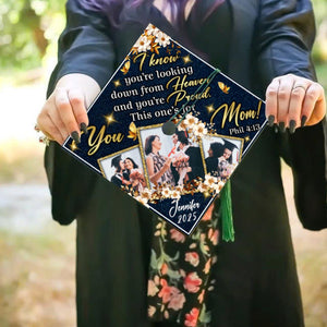 Custom Photo Mom Memorial Graduation Cap Topper, This is For You Mom Grad Cap