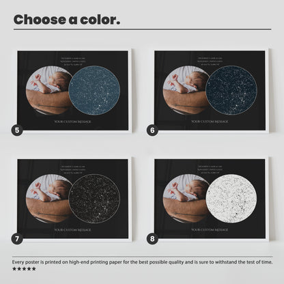 The Day You Became My Dad Custom Star Map, First Time Dad Gift, Night Sky By Date Canvas, New Dad Birthday Gift