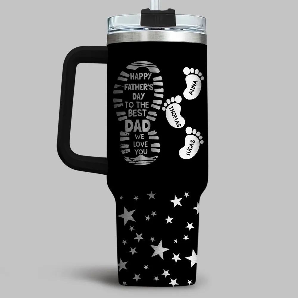 Happy Father's Day To The Best Dad - Personalized 40oz Stainless Steel Tumbler - Gift For Dad, Father's Day Gift