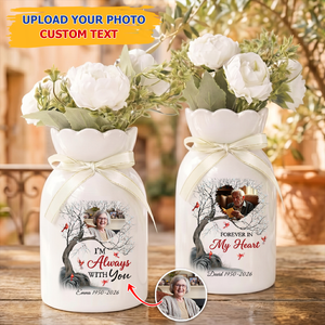 Always With You Personalized Ribbon Tie Flower Vase 1_3c17fc15-4629-4d92-b7af-efec8cff3ae9.png