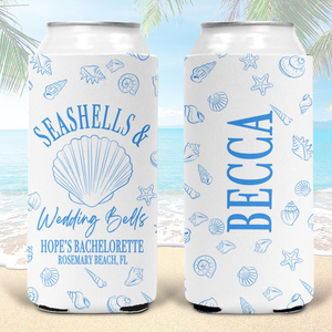 Beach Bachelorette or Birthday Favors, Last Toast on the Coast Personalized Party Favors, Can Cooler For Bridesmaid