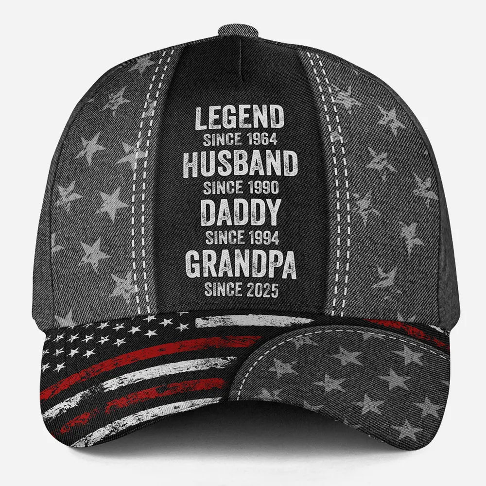 Legend Husband Daddy - Personalized Classic Cap - Gift For Daddy Papa, Father's Day Gift Idea