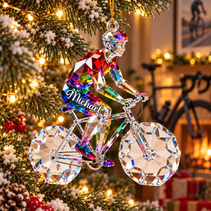 Personalized Bicycle Christmas Ornament - Custom 3D Ornament Keepsake Gift for Cycling Enthusiasts and Cyclists