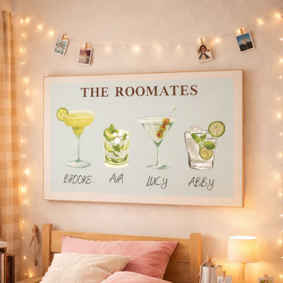 Personalized Roommate Wall Decor, Preppy, College Decor, Dorm Decor