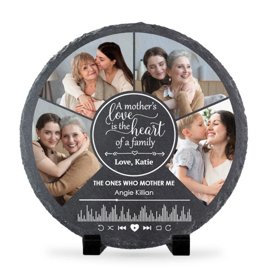 Mother The Heart Of The Family Custom Song And Photos - Personalized Stone - Happy Mother s Day Gift, Gift For Mom, Unique Gift For Mom