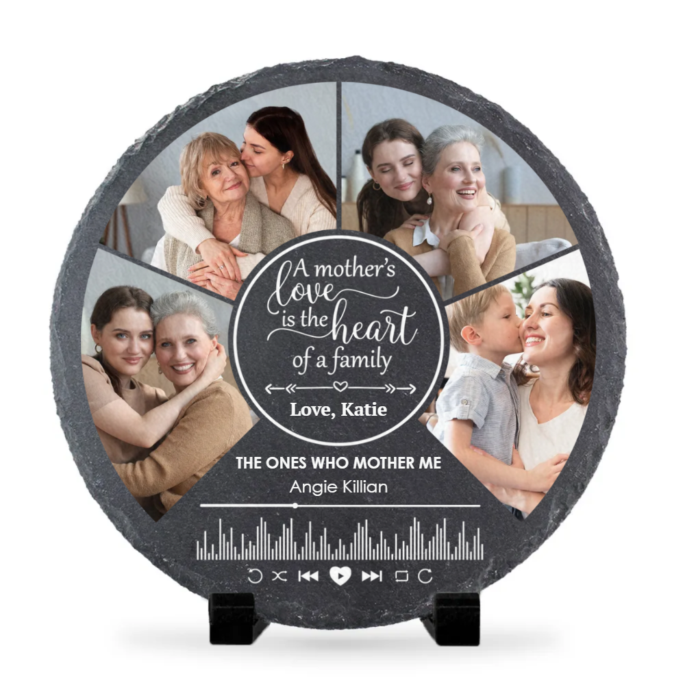 Mother The Heart Of The Family Custom Song And Photos - Personalized Stone - Happy Mother s Day Gift, Gift For Mom, Unique Gift For Mom