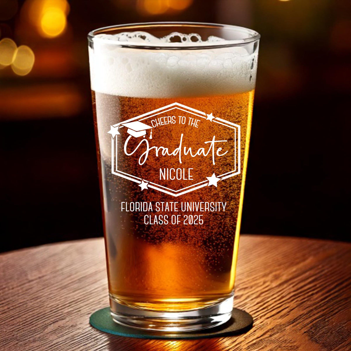 College Graduation Gift, Graduation Beer Glass, Pint Glass, Graduation Gift, College, Grad Gift, Graduation Gift, Reunion, Class Of 2025