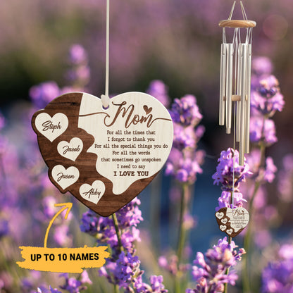 Mom I Need To Say I Love You - Personalized Windchime - Gift For Mom, Mother's Day, Birthday Gift