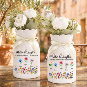 Seed Of Love - Personalized Custom Ribbon Tie Flower Vase