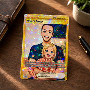 Custom PKM Card Gift for Dad or Mom Personalized Trainer Card for Father s Day