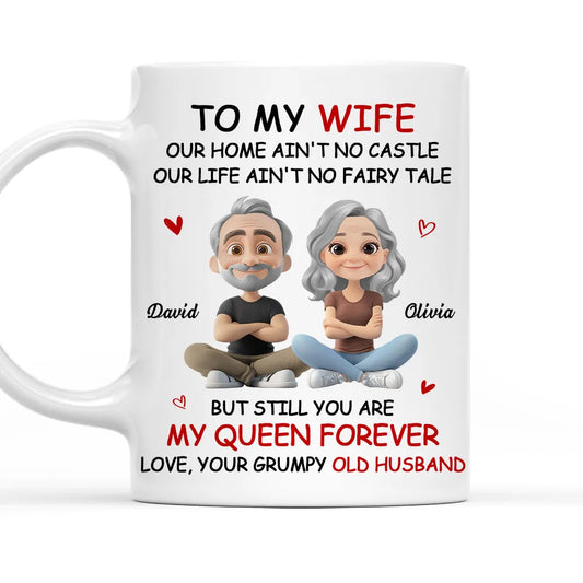 My Wife My Queen Forever - Personalized Mug - Valentine's Day Gift For Couple