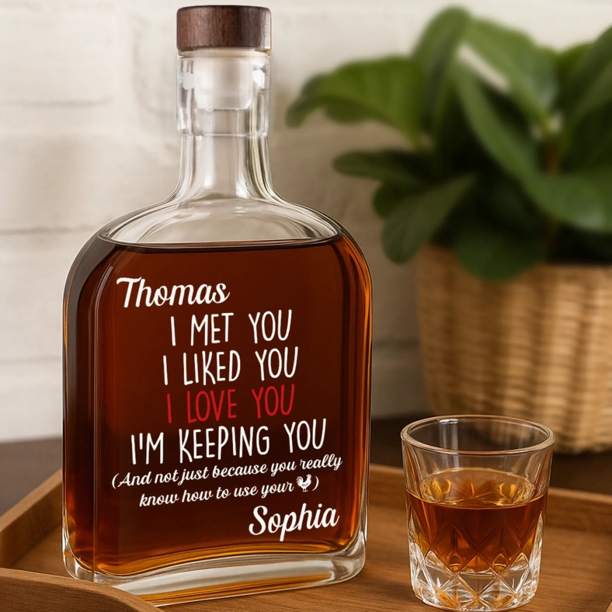 I'm Keeping You Forever Custom Couple Photo - Personalized Wine Bottle - Anniversary Gift, Valentine's Day Gift For Couple