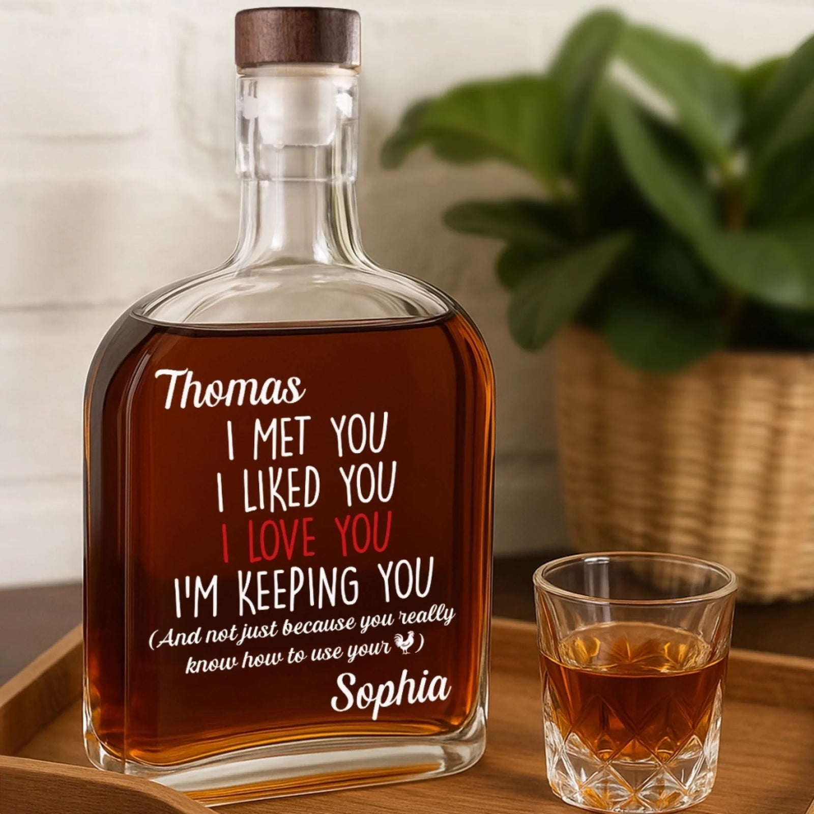 I'm Keeping You Forever Custom Couple Photo - Personalized Wine Bottle - Anniversary Gift, Valentine's Day Gift For Couple