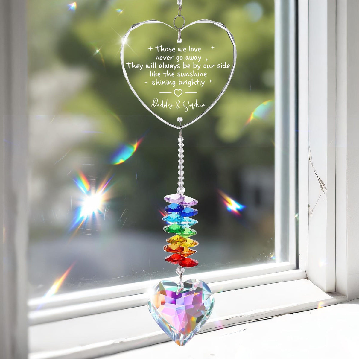Memorial Gifts For Loss, Personalized Memorial Crystal Ornament, Sympathy Gifts For Loss Of Father, Mother, Remembrance Gifts