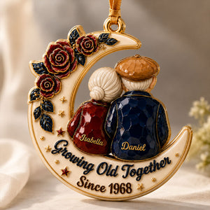 Growing Old Together Floral - Real 3D Raised Ornament