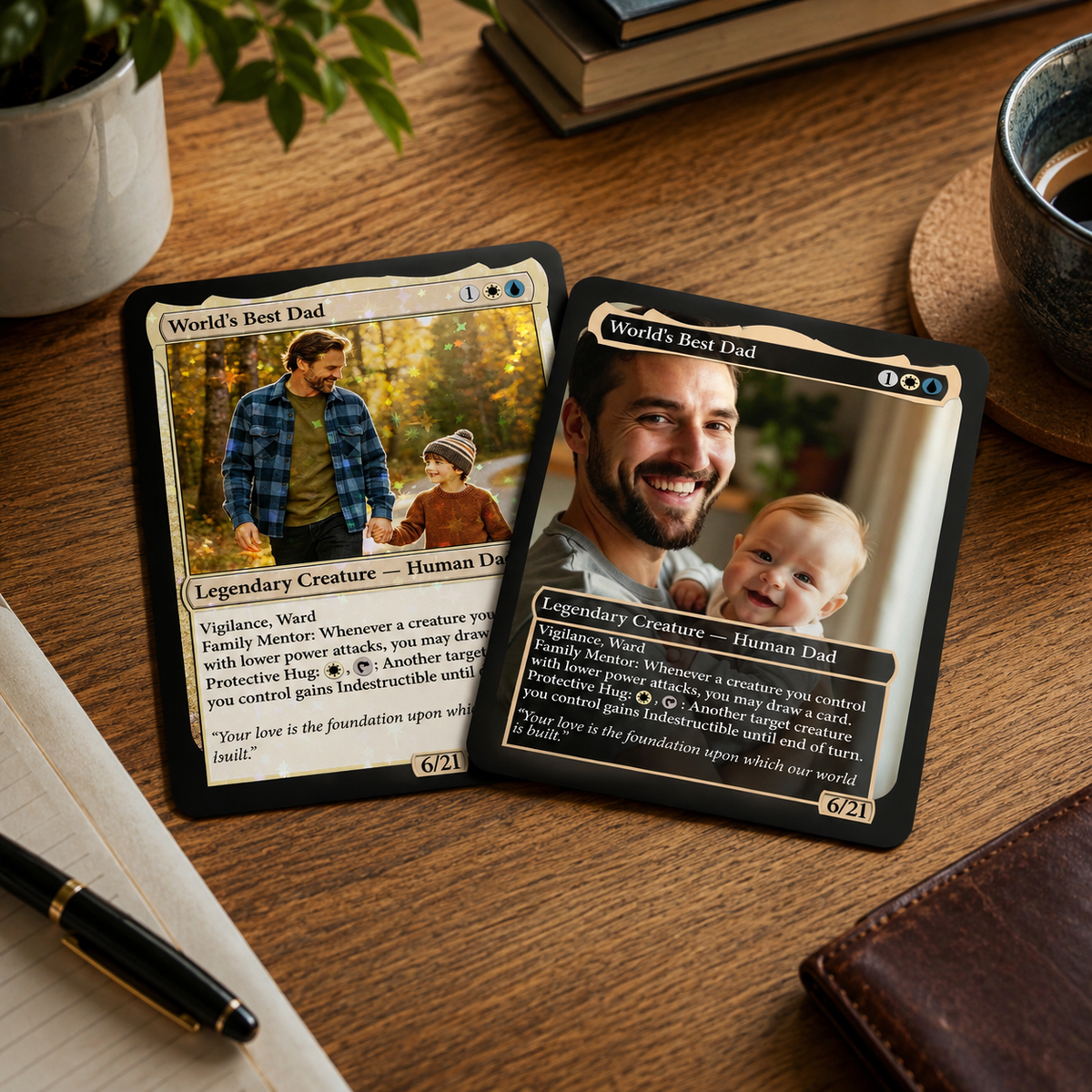 Custom MTG Style Cards, Personalized Father's Day Magic Card, New Dad, Husband, Birthday Gift