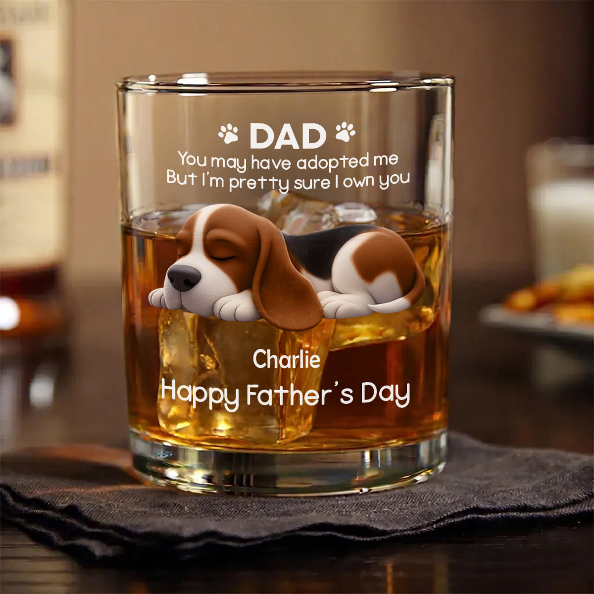 I Own You For Sure - Personalized Custom Whiskey Glass