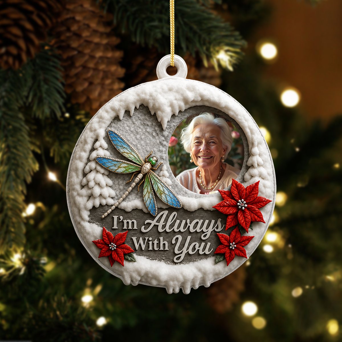 Loved Beyond Words Always Personalized Memorial Sympathy Gifts  - Real 3D Raised Ornament